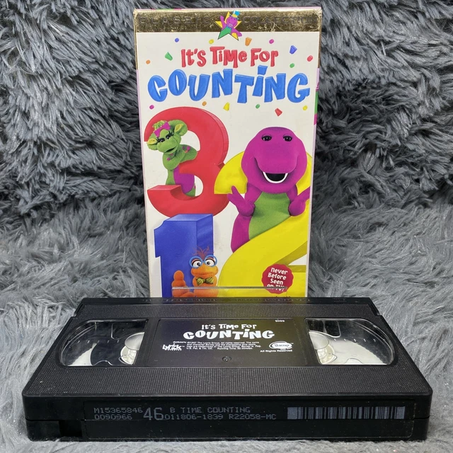 BARNEY - ITS Time For Counting VHS Tape 1998 Lyrick Studios Classic ...