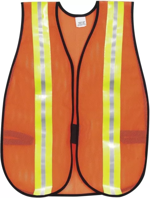 MCR Hi-Vis Reflective Safety Vest V201R, Pack of 10 Vests