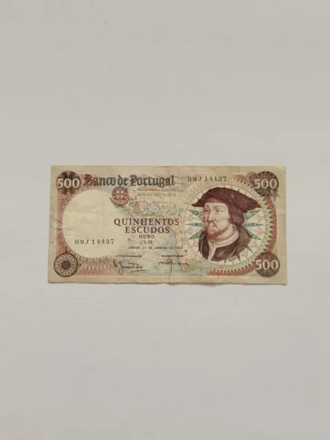 500 Escudos 1966 , Portugal , Banknoten , Geldscheine , Papiergeld