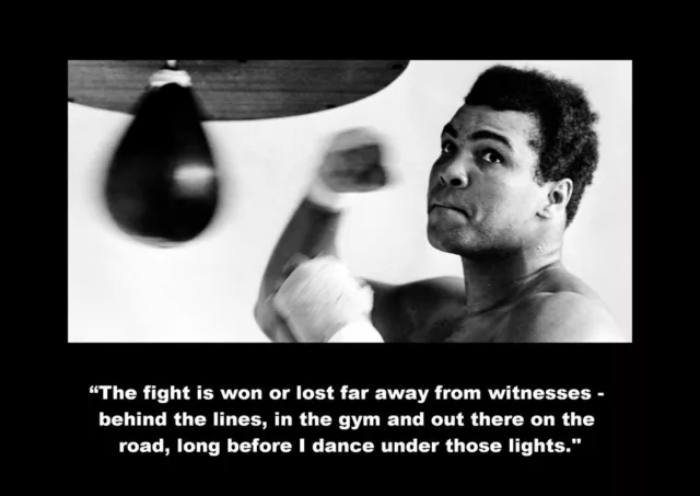 Muhammad Ali 3 Quote Boxing Motivation Determination Inspiration Quote Poster 2