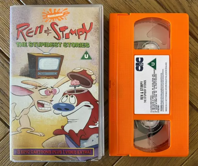 Ren & Stimpy: The Stupidest Stories VHS Tape Video TV Cartoon Nickelodeon