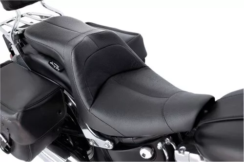 Danny Gray LowIST 2-Up Seat Leather Black Harley Davidson FatBoy/Softail 66-7651