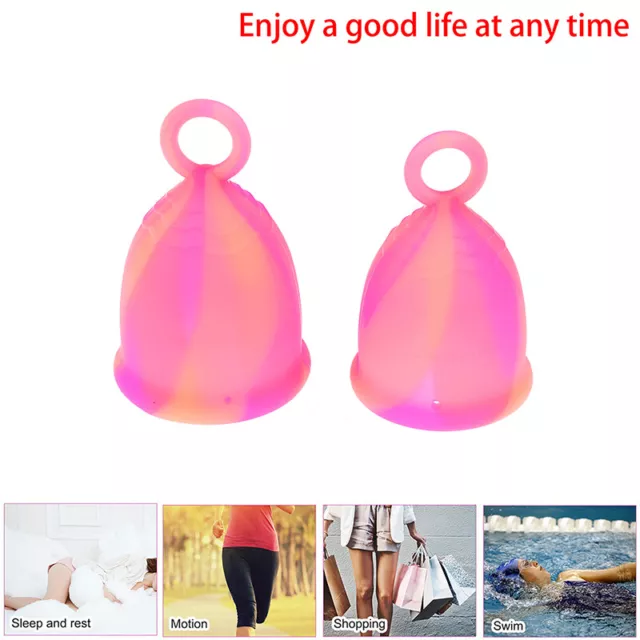 Menstrual Cup with Ring Medical Grade Soft Silicone Feminine Hygiene Reusab ZT