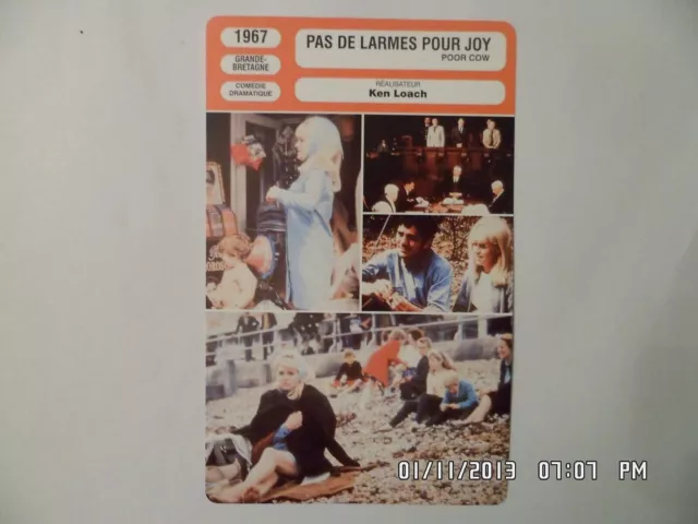 CARTE FICHE CINEMA 1967 PAS DE LARME POUR JOY Carol White Terence Stamp