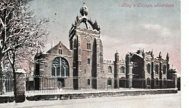 Aberdeen - King's College In Snow Colour  Postcard  (1904)