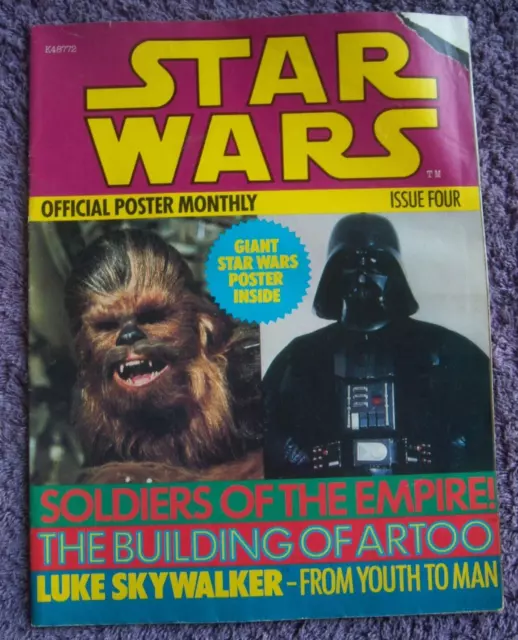 Star Wars Official Poster Monthly Issue 4 Chewbacca Poster 1977 Paradise Press