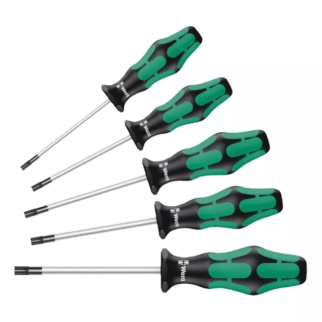 Ensemble de tournevis Wera 367/5 Kraftform Plus TORX® 5 pièces 05345220001