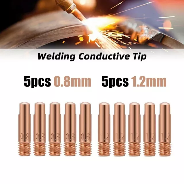 Boost Welding Efficiency with 10Pcs Copper Gas Nozzle for MIG/MAG Torch