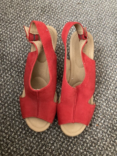 Red suede sandals uk sales