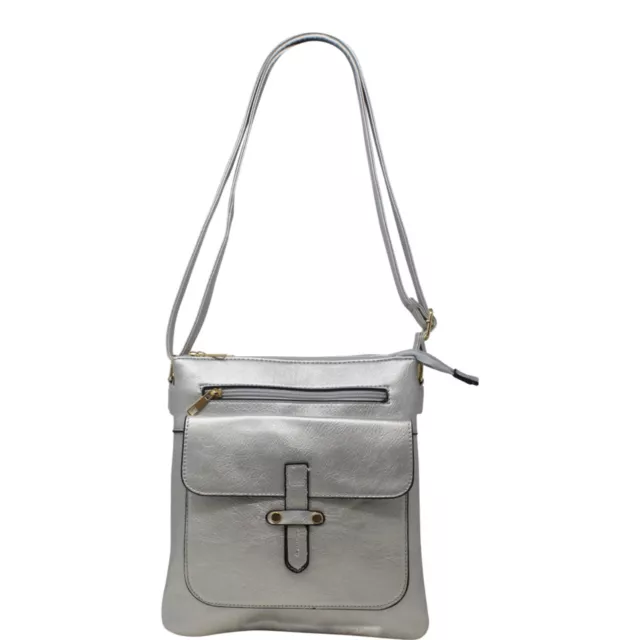 Stilvolle Damen-Umhängetasche mit Schnalle Damen Umhängetasche Schultertasche 9866