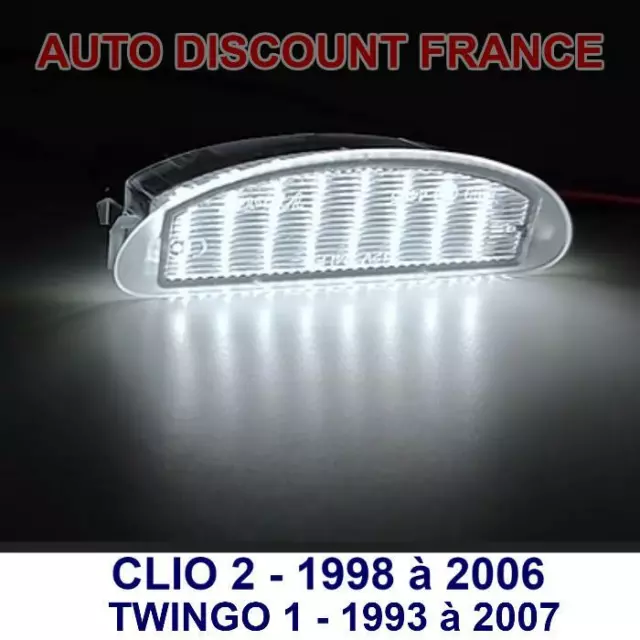 Eclairage Plaque Led Renault Clio 2 Twingo 1   Led Blanc