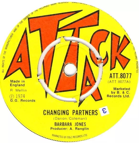 Barbara Jones / G. G. Allstars - Changing Partners (7")