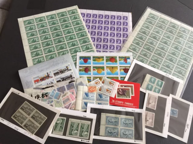 CANADA STAMPS Nice Lot of Early to Modern Canada Stamps: Singles, Panels, Compl