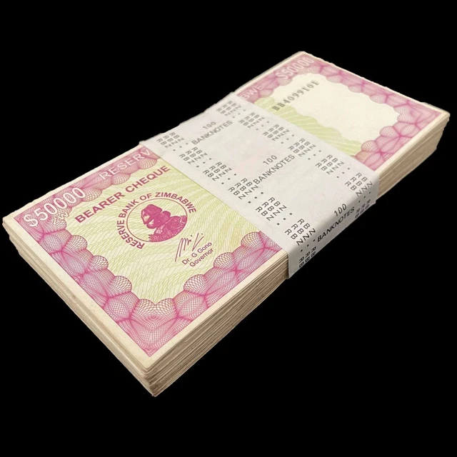 Zimbabwe 100 x 50000 Dollar 2006 - Pick- 30 - Bundle 100 PCS - USED