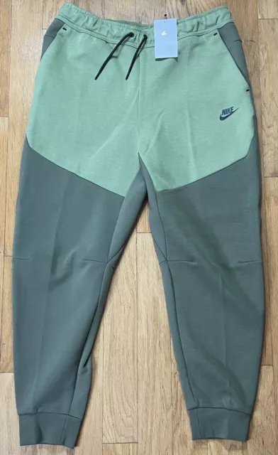 Nike Tech Fleece Olive Green/Black Joggers/Sweatpants - CU4495-222 - Men’s XL