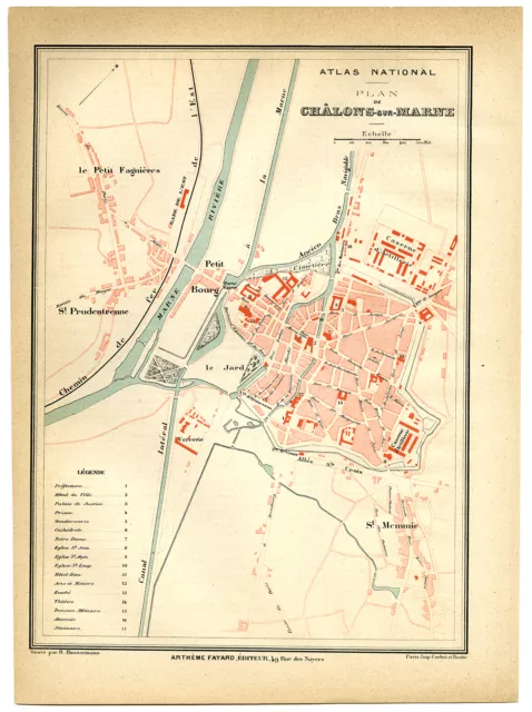Antique Print-CHALONS SUR MARNE-FRANCE-Brugere-Trousset-1877