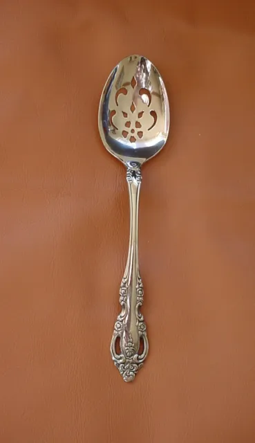BRAHMS Oneida Community Stainless Flatware.  Pierced Serving Spoon.