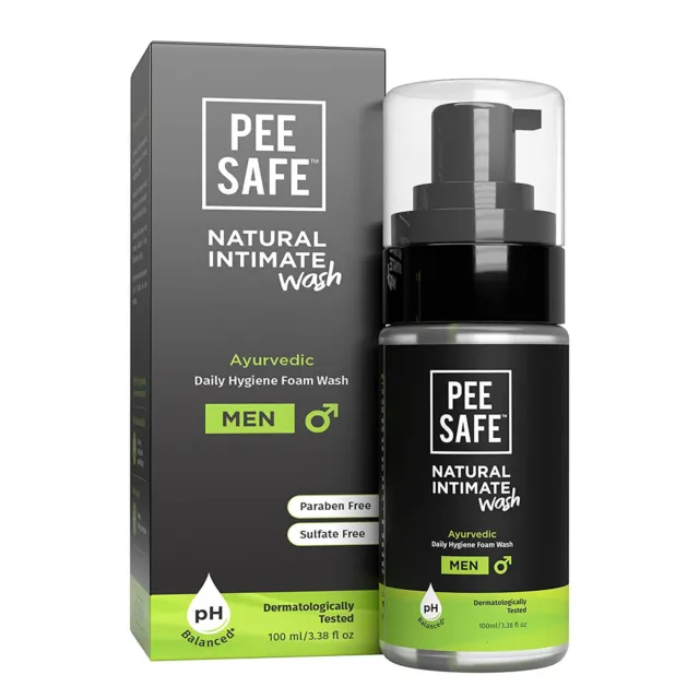 Pee Safe Natural Intimate Wash for Men 100% Alcohol-Free pH Balanced ( 100mL )