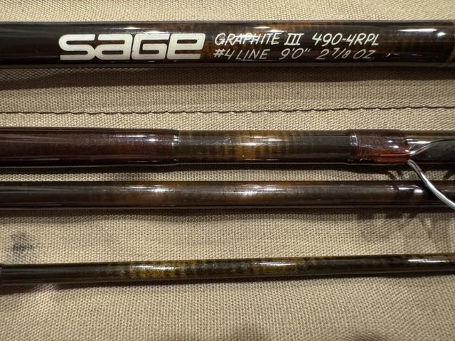 大人気新作 2 9'0” Line #4 490 4RPL III GRAPHITE SAGE 7/8oz Fly Piece 4 ロッド
