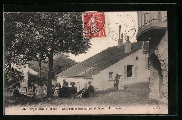 CPA Argenteuil, Les Promenades around the Moulin d'Orgemont