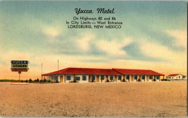 Postcard Yucca Lodge Motel Lordsburg New Mexico A43