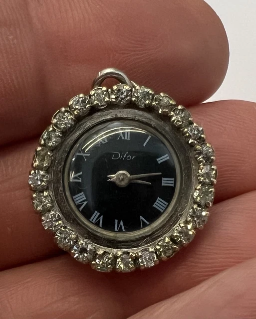 Montre Pendentif Suzaco Mécanique Dorée - Chaîne Argentée, Style Rétro Années 80
