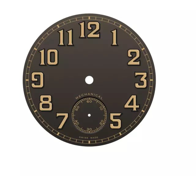Model 6 ETA Unitas 6498-1 mechanical dial Zifferblatt cadran