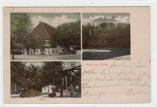 39020217 - Doeben bei Grimma mit Gasthof, Garten und Schloss gelaufen von 1906
