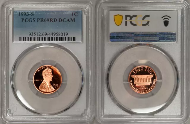 1993-S 1C Lincoln Cent Proof PCGS PR-69 DCAM