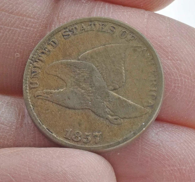 6 Raw Ungraded 1869 Flying Eagle cents 3-1857 & 3-1858 cents Penny 1c