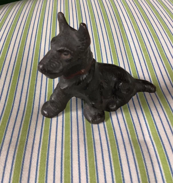 Antique HUBLEY  Figural cast Iron Scotty Dog Paperweight