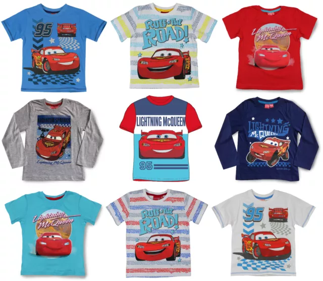 Disney Cars Lightning Mcqueen T Shirt Cotton Boys