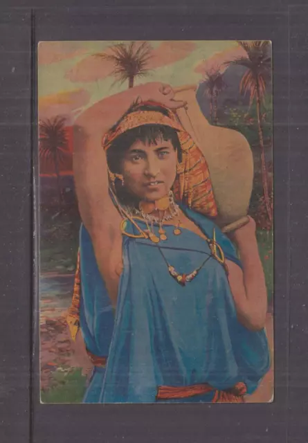 NORTH AFRICA, YOUNG BEDOUIN GIRL WITH WATER JUG, c1920 ppc., unused.