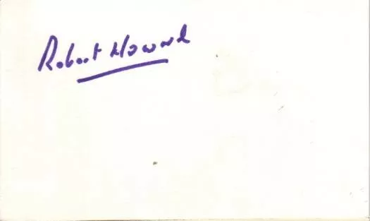 Robert Howard Autographed Index Card English Actor / Sherlock Holmes D.96