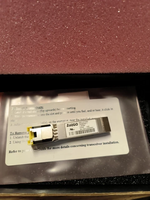 Avago 1.25Gbd 3.3V RJ45 Pluggable SFP Modulo ricetrasmettitore in fibra ottica