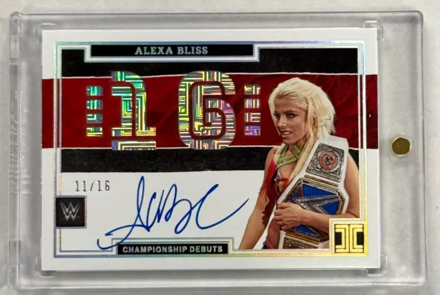 2022 Wwe Panini Impeccable Alexa Bliss #Cd-Abs Championship Debuts Auto #11/16