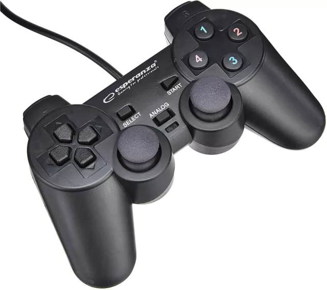 Joypad Controller Joystick Gamepad Con Filo Compatibile PS3 Nero hsb