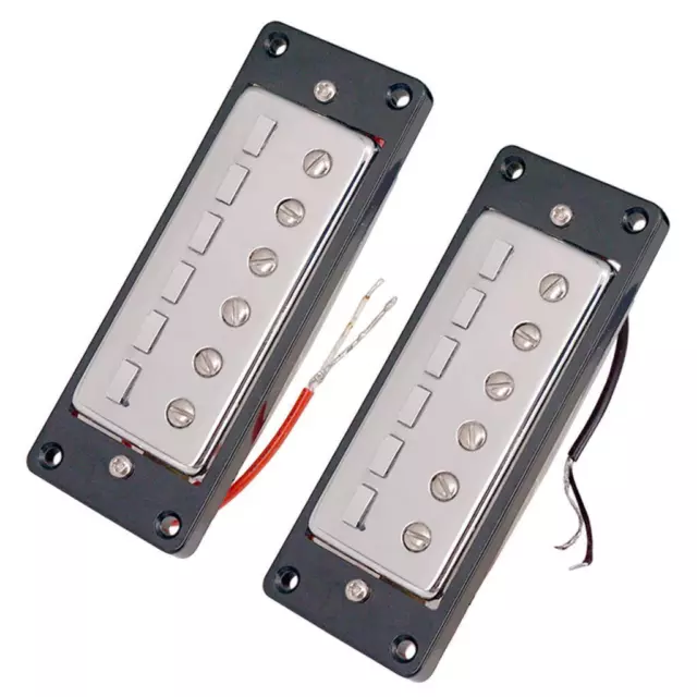 Set of 2pcs Mini Humbucker Pickups for 6 String Electric Bass Guitar Parts