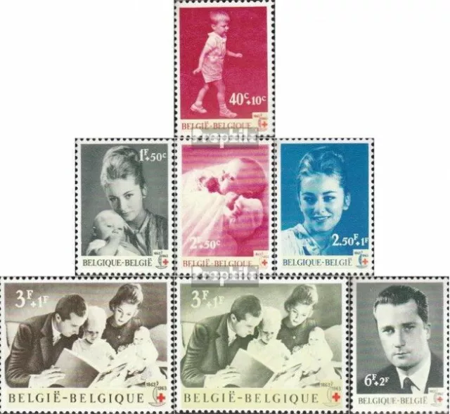Belgien 1322-1328 (kompl.Ausg.) postfrisch 1963 Rotes Kreuz