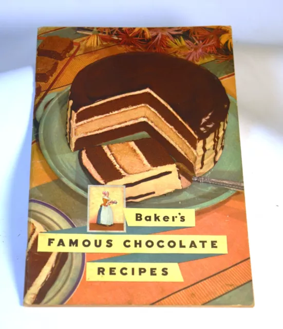 Vintage 1936 Baker's Famous Chocolate Recipes Booklet 64 Pages