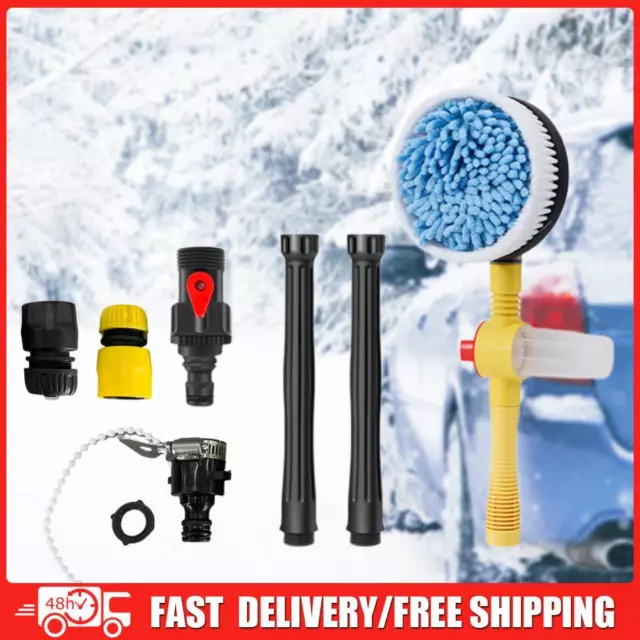 Car Rotary Wash Brush Long Handle Automatic Rotating Brushes Car Cleaning Tools