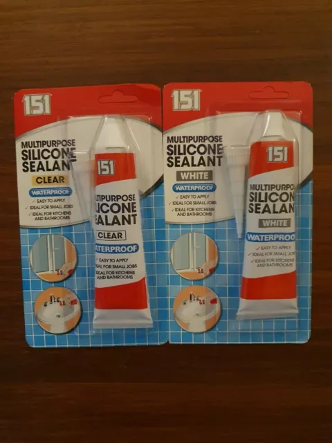 Silicone Sealant Tube Waterproof Diy Kitchen Bathroom White / Clear Multipurpose 3