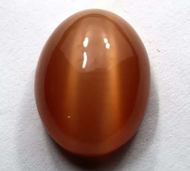 56 Cts Naturel Orange Clair Oeil de Chat Forme Cabochon Excellente Pierre...