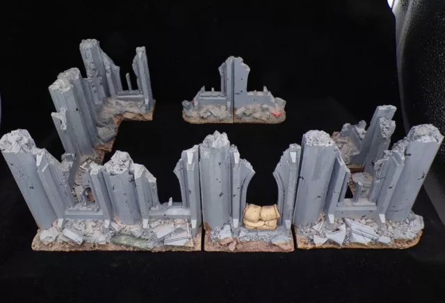 Warhammer 40K - Wargaming Terrain - City Ruins - 7 Piece Set