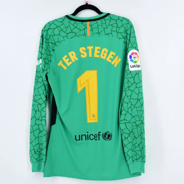 2017-18 Barcelona GK Shirt #1 TER STEGEN Match Issued Un Worn La Liga vs Real...