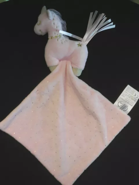 doudou plat licorne rose étoile pois doré or MOTS D'ENFANTS (2 dispo)