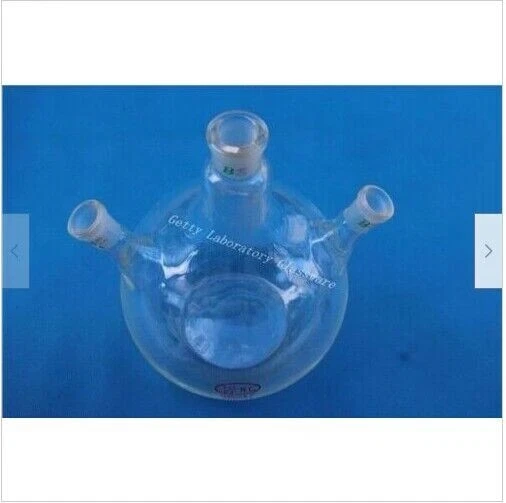 5L (5000ML) 3-Neck (Three-Neck) Flat Bottom Boil Flask 24/29 Joint Heavy Wall ow