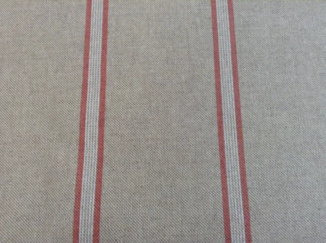 Stamford Stripe French Linen Pink 140cm/54" wide Curtain/Craft Fabric