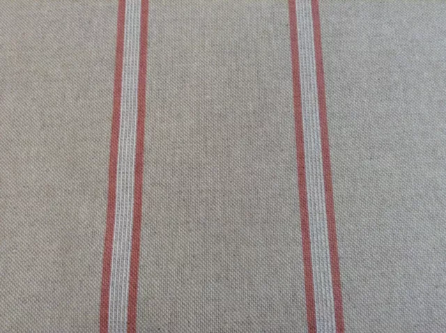 Stamford Stripe French Linen Pink 140cm/54" wide Curtain/Craft Fabric