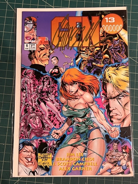 ✍️❗️Gen 13 #1 SIGNED Feb 1994 Image Comics Book Vintage Rare Superb Campbell